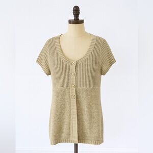 August Silk Knit Button-Front Cardigan – Size M